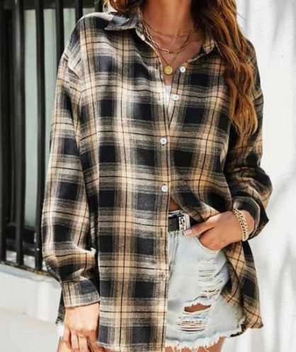Buff Plaid Woven Shirt