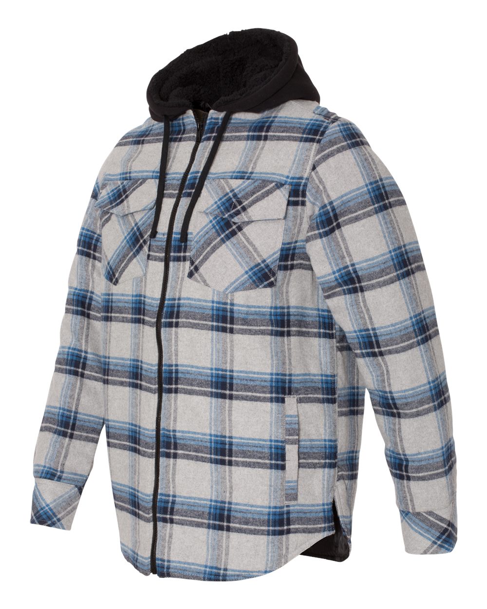 Grey and Blue Flannel Jacket 