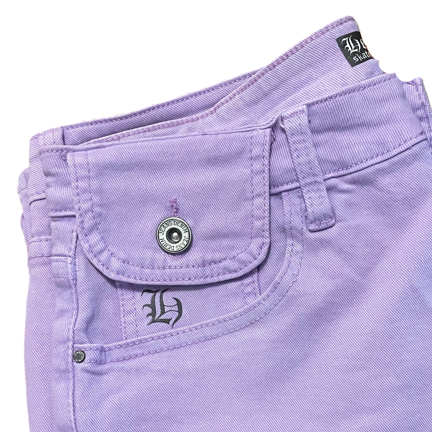 High-waist loose jeans - purple